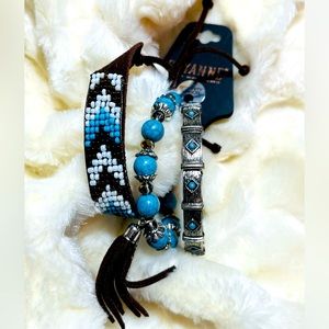 Shyanne set of 3 western style, bracelets new